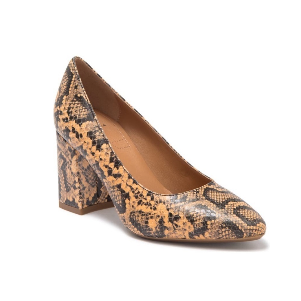 Aquatalia Peony snake print caramel pump 7.5 new in box
